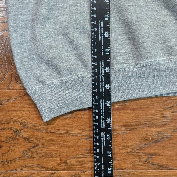 Vintage Levis Raglan Sweatshirt XL 24x24 Heather Gray Tricolor Logo Patch - Picture 8 of 13